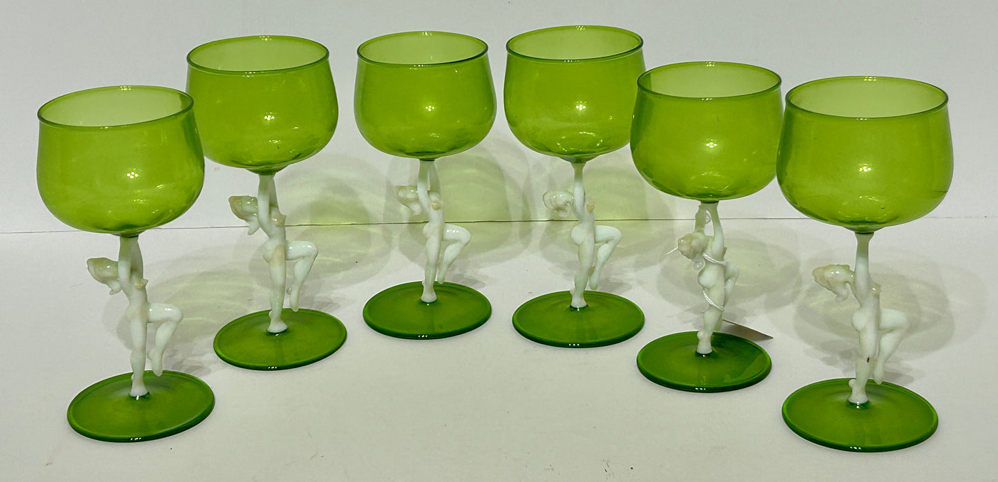 BIMINI WERKSTATTE GLASS FRITZ LAMPL DANCING GIRL GLASSES