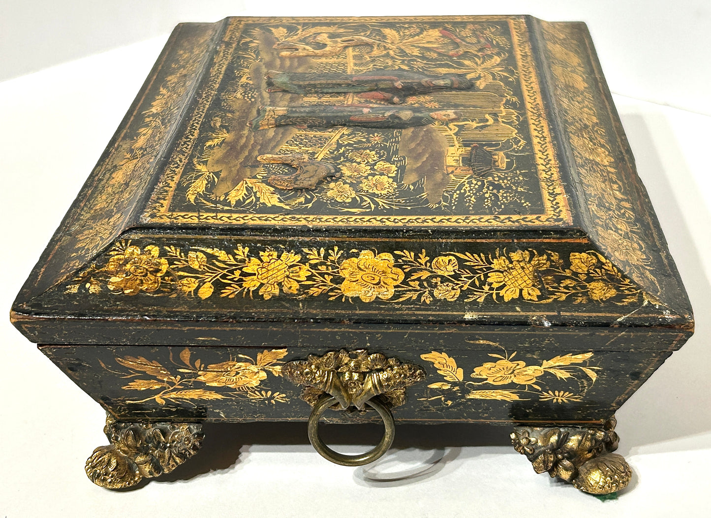 ANTIQUE CHINESE CHINOISERIE BOX