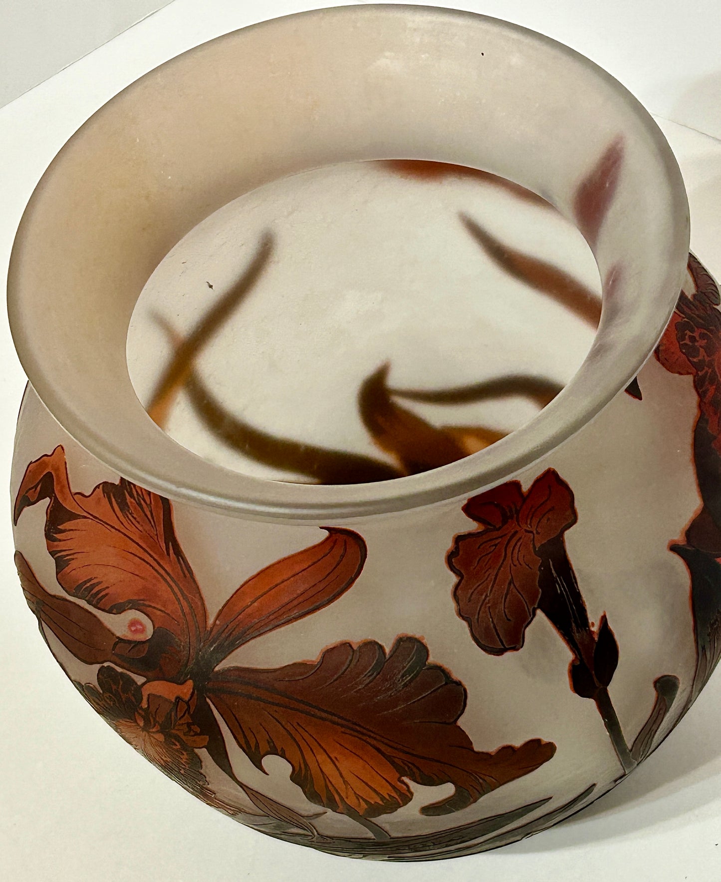 ANTIQUE ARSALL SIGNED CAMEO ART GLASS VASE