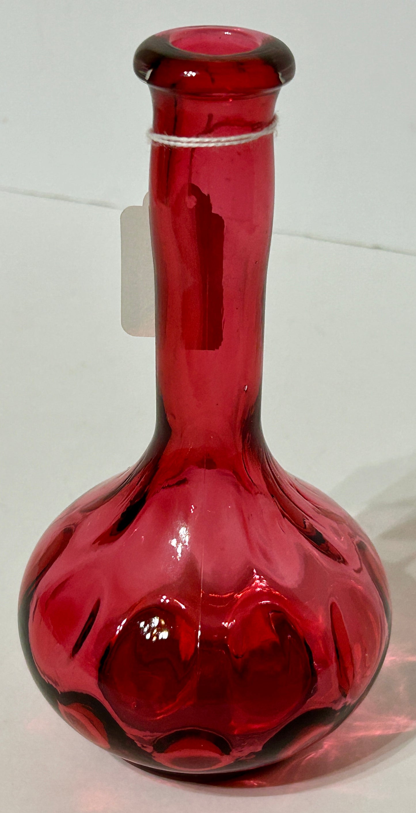 CRANBERRY THUMBPRINT BARBER BOTTLE