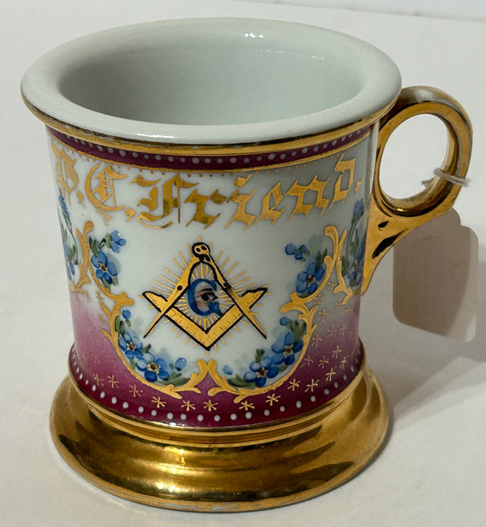 ANTIQUE MASONIC SHAVING MUG BY KOKEN