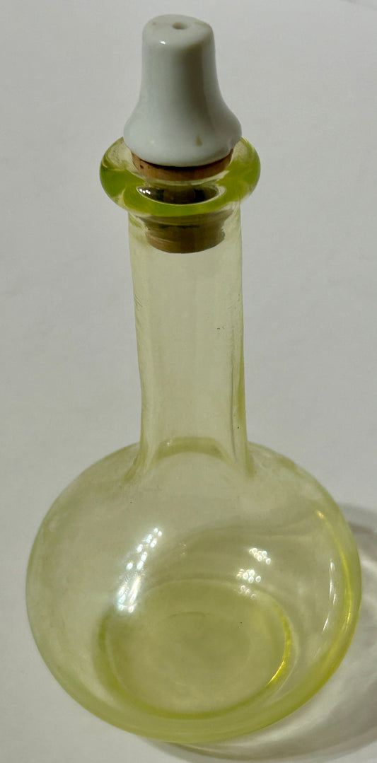 VASELINE GLASS BARBER BOTTLE