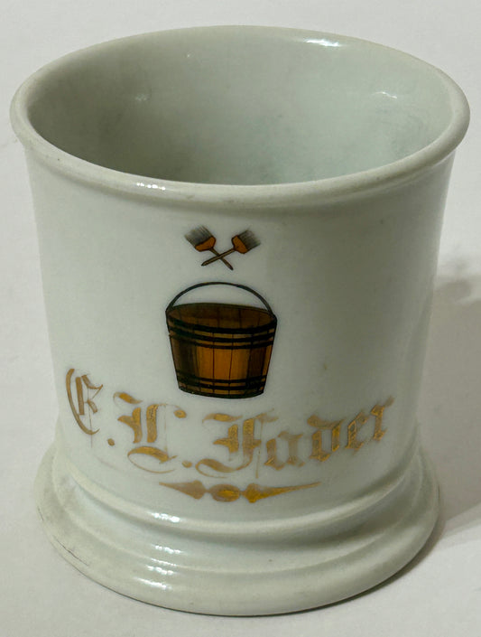 ANTIQUE OCCUPATIONAL SHAVING MUG FOR PAPER HANGER