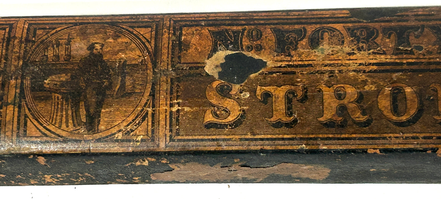 ANTIQUE RAZOR SHARPENER WITH GREAT LABEL