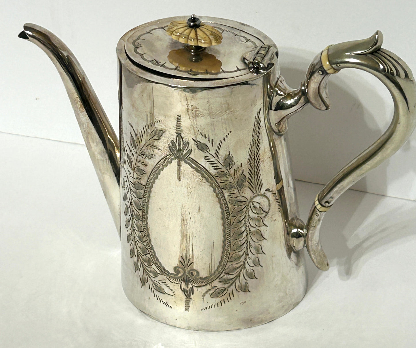 ANTIQUE EARLY SHEFFIELD SILVER COFFEE POT
