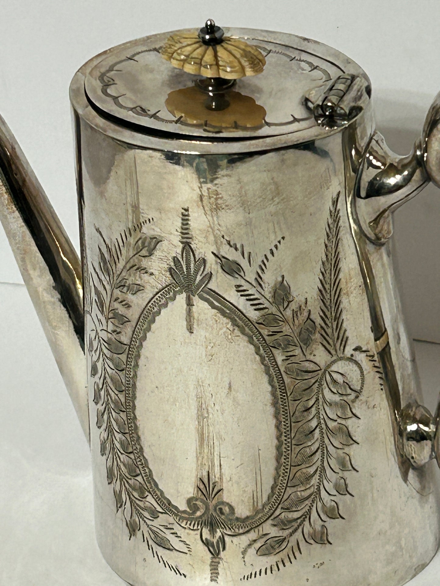 ANTIQUE EARLY SHEFFIELD SILVER COFFEE POT