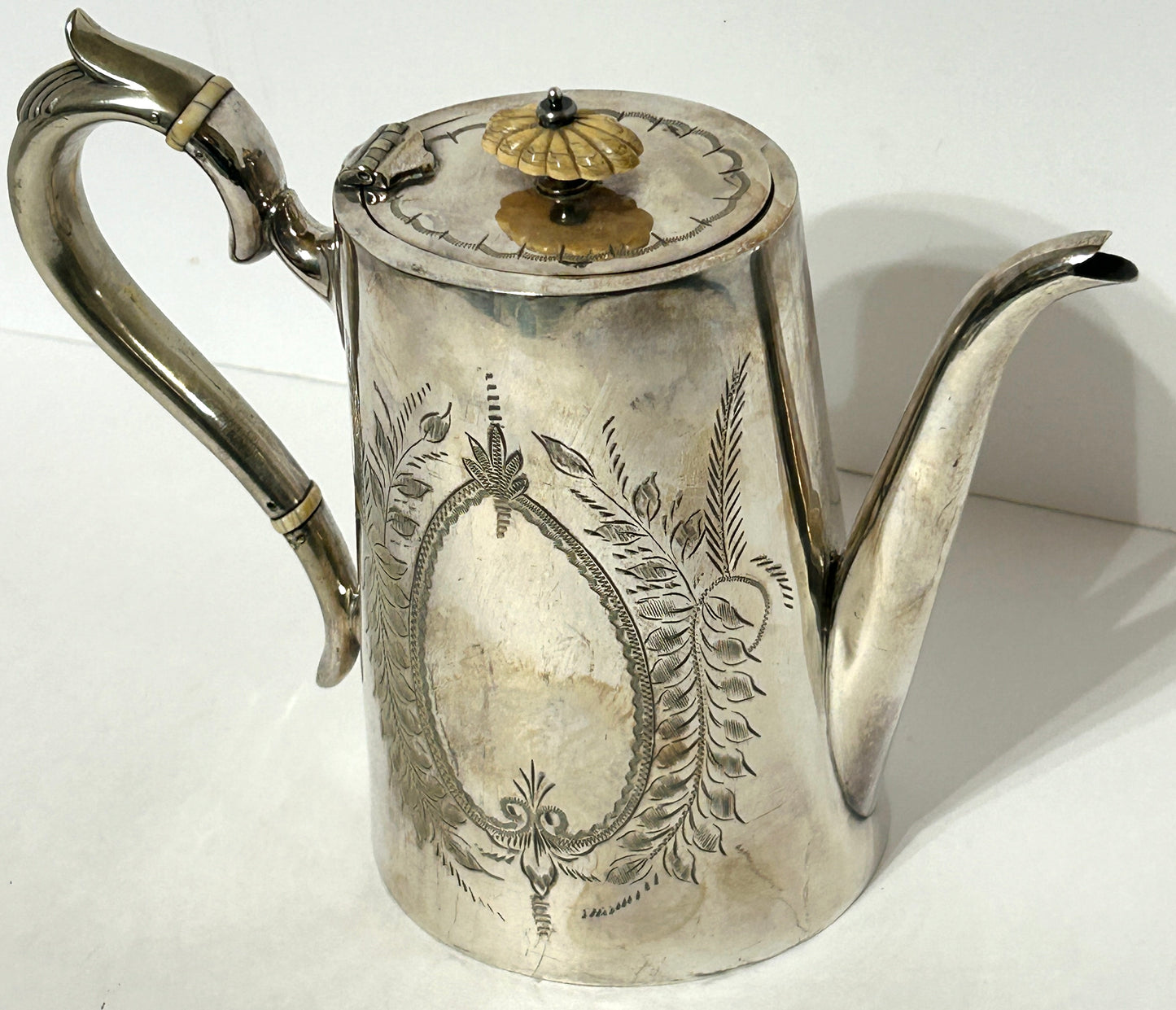 ANTIQUE EARLY SHEFFIELD SILVER COFFEE POT