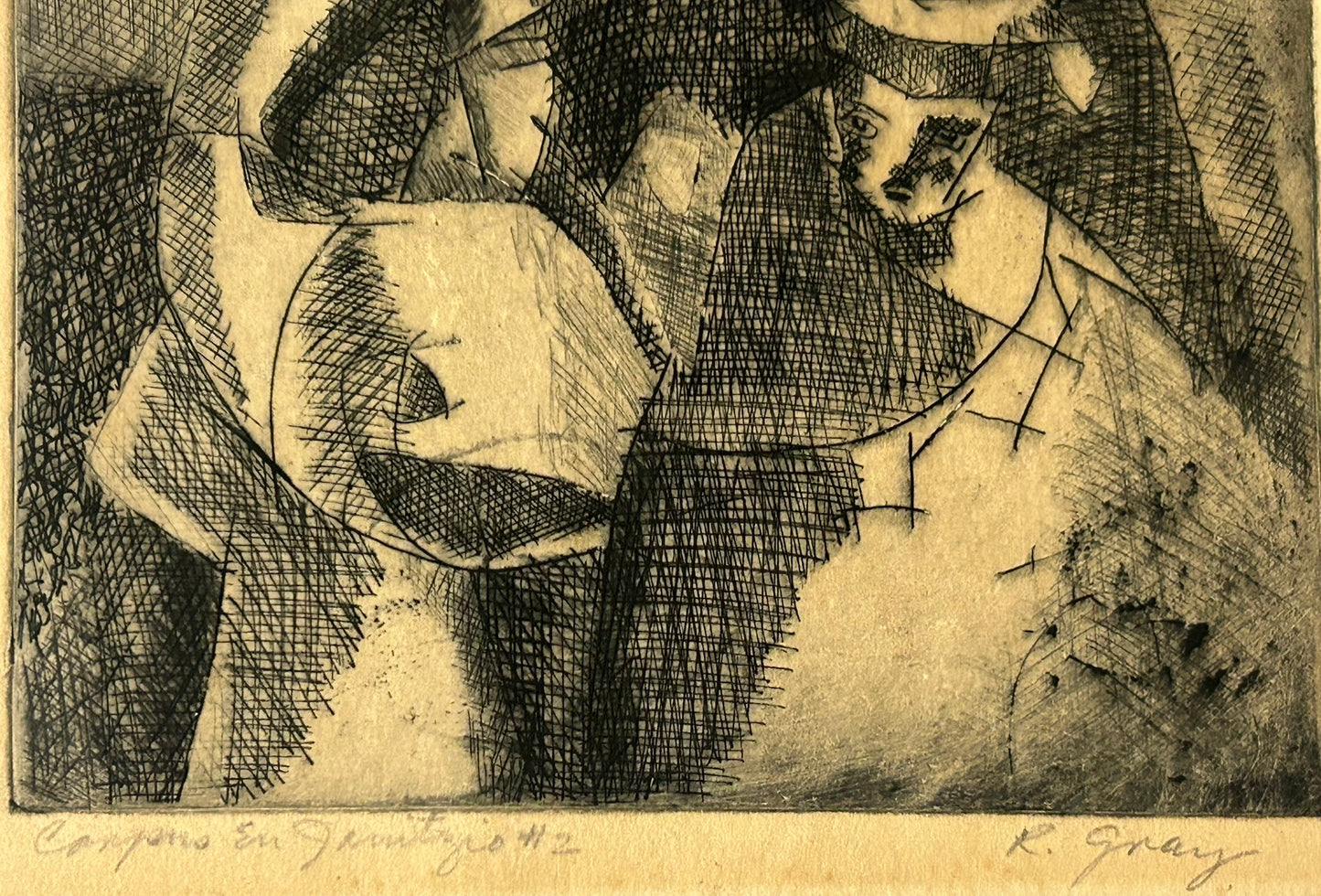 R. GRAY MODERNISM ENGRAVING