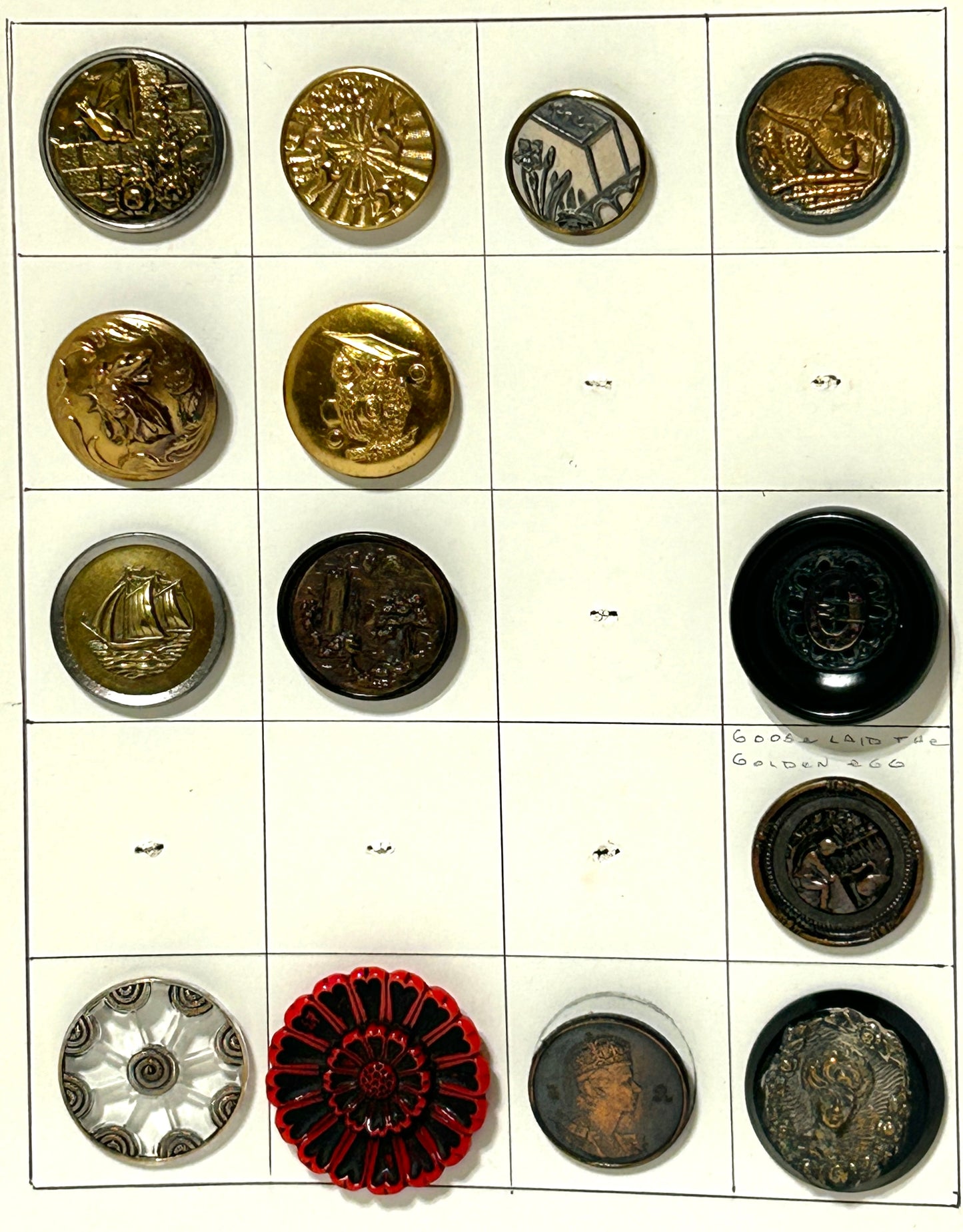 ANTIQUE CLOTHING LARGE BUTTONS FOR SALE