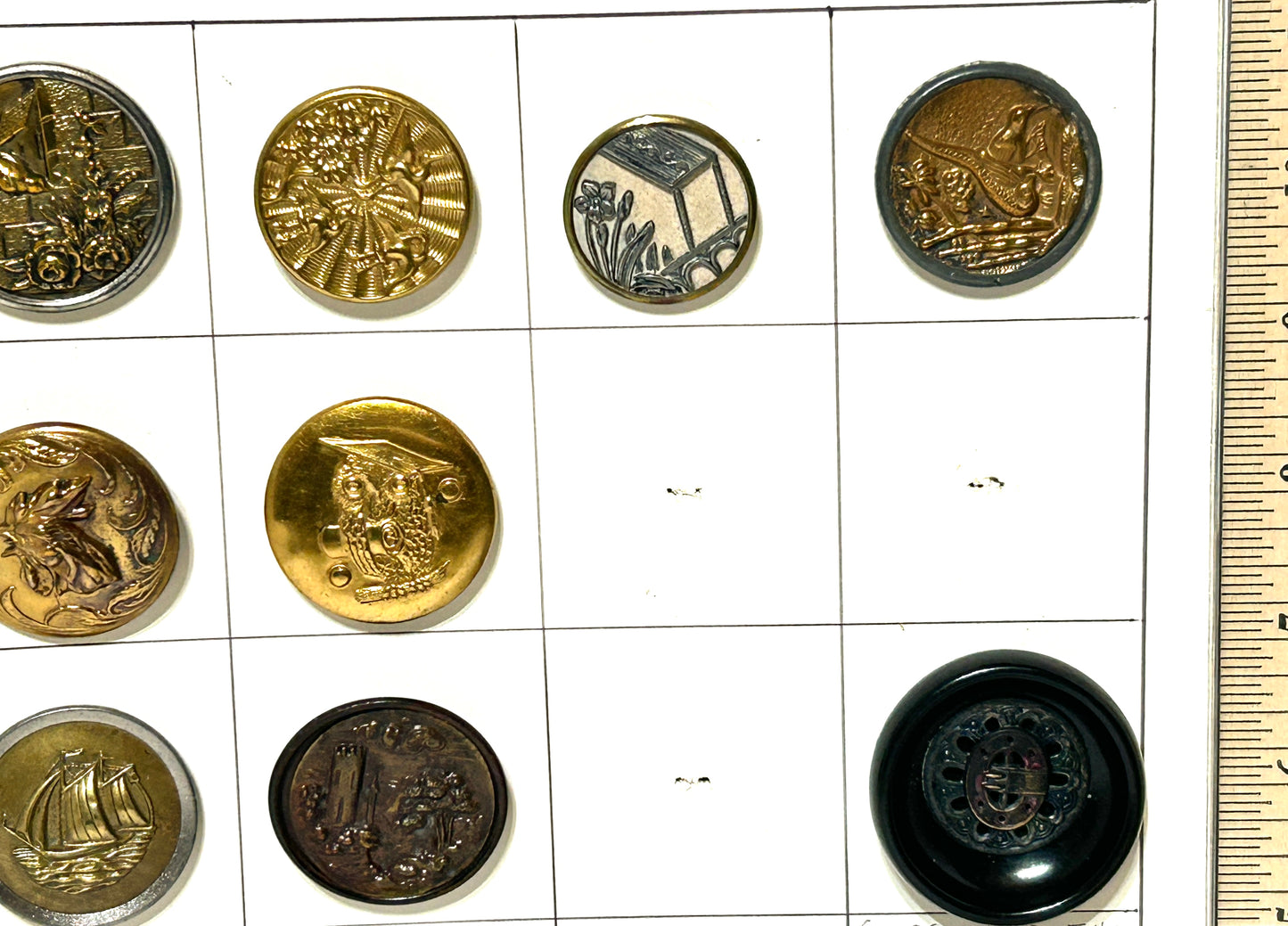 ANTIQUE CLOTHING LARGE BUTTONS FOR SALE