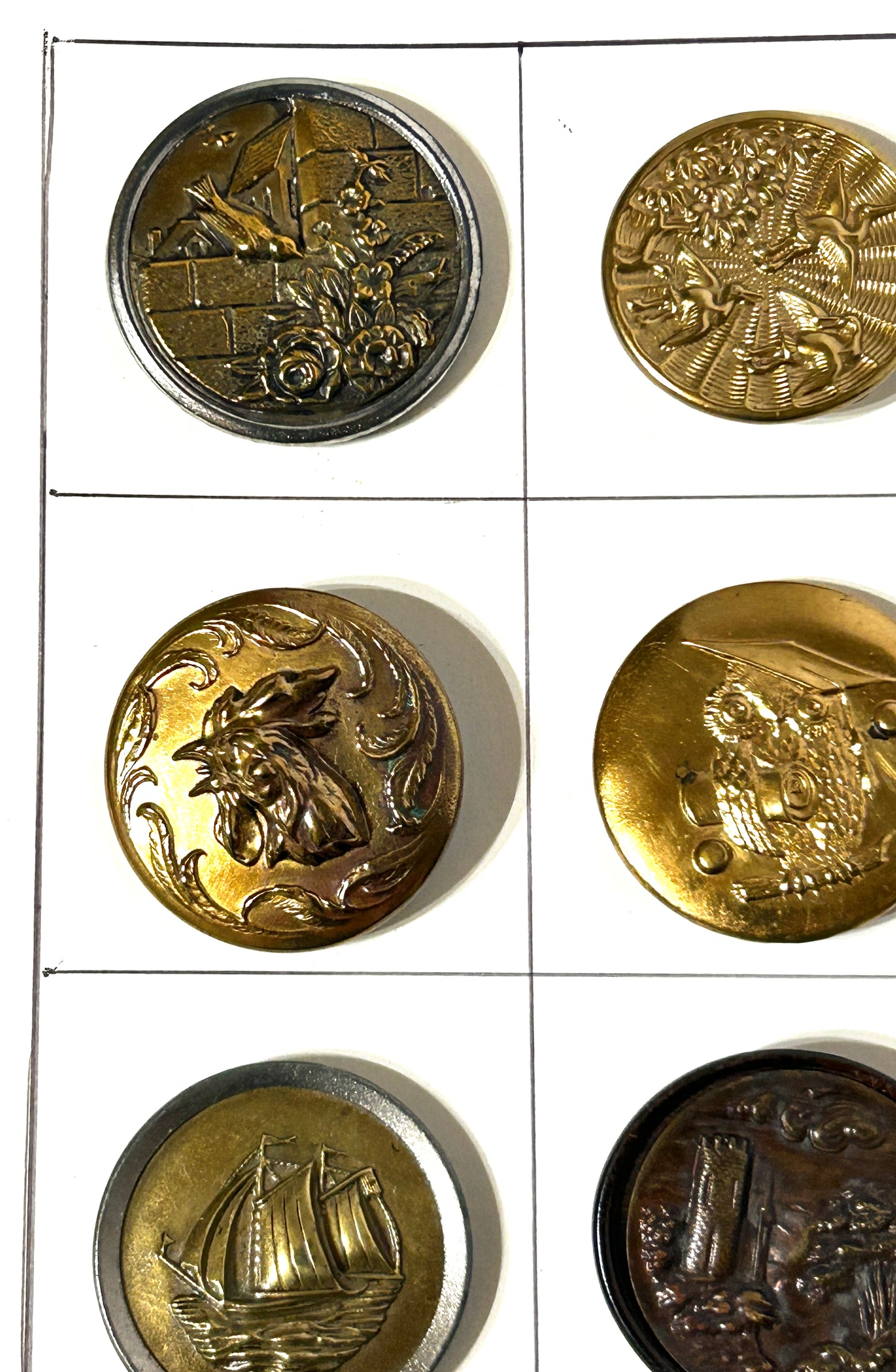 ANTIQUE CLOTHING LARGE BUTTONS FOR SALE