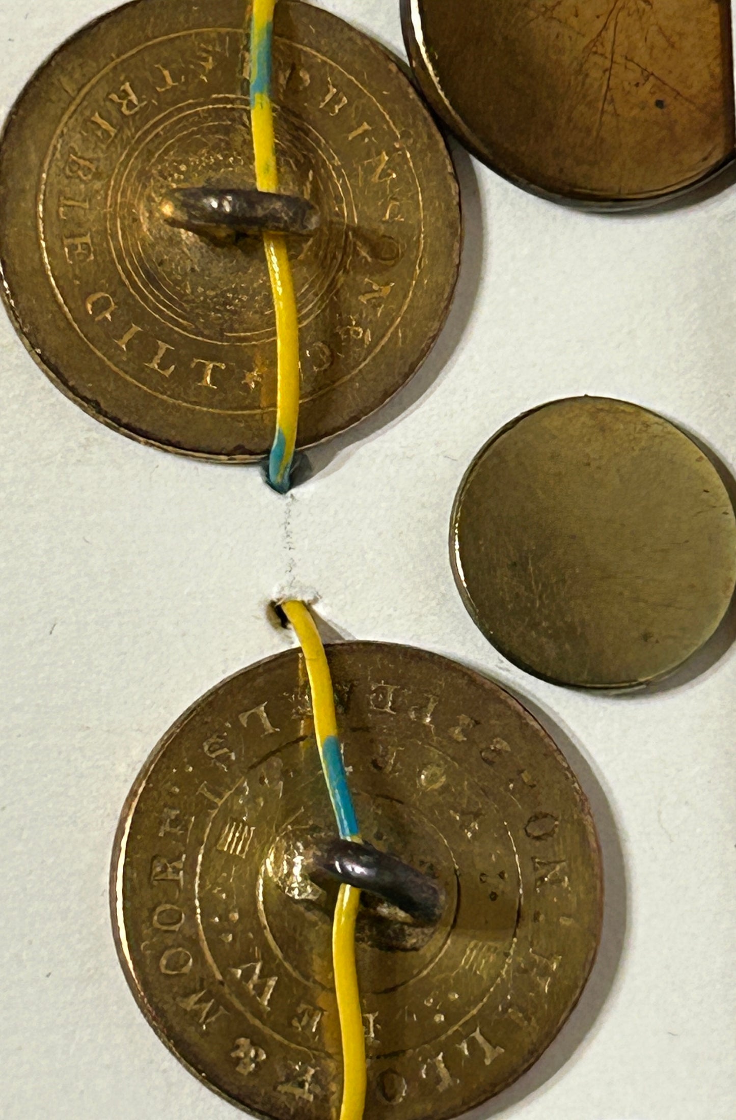 ANTIQUE GILT BUTTON COLLECTION 1800 -1865