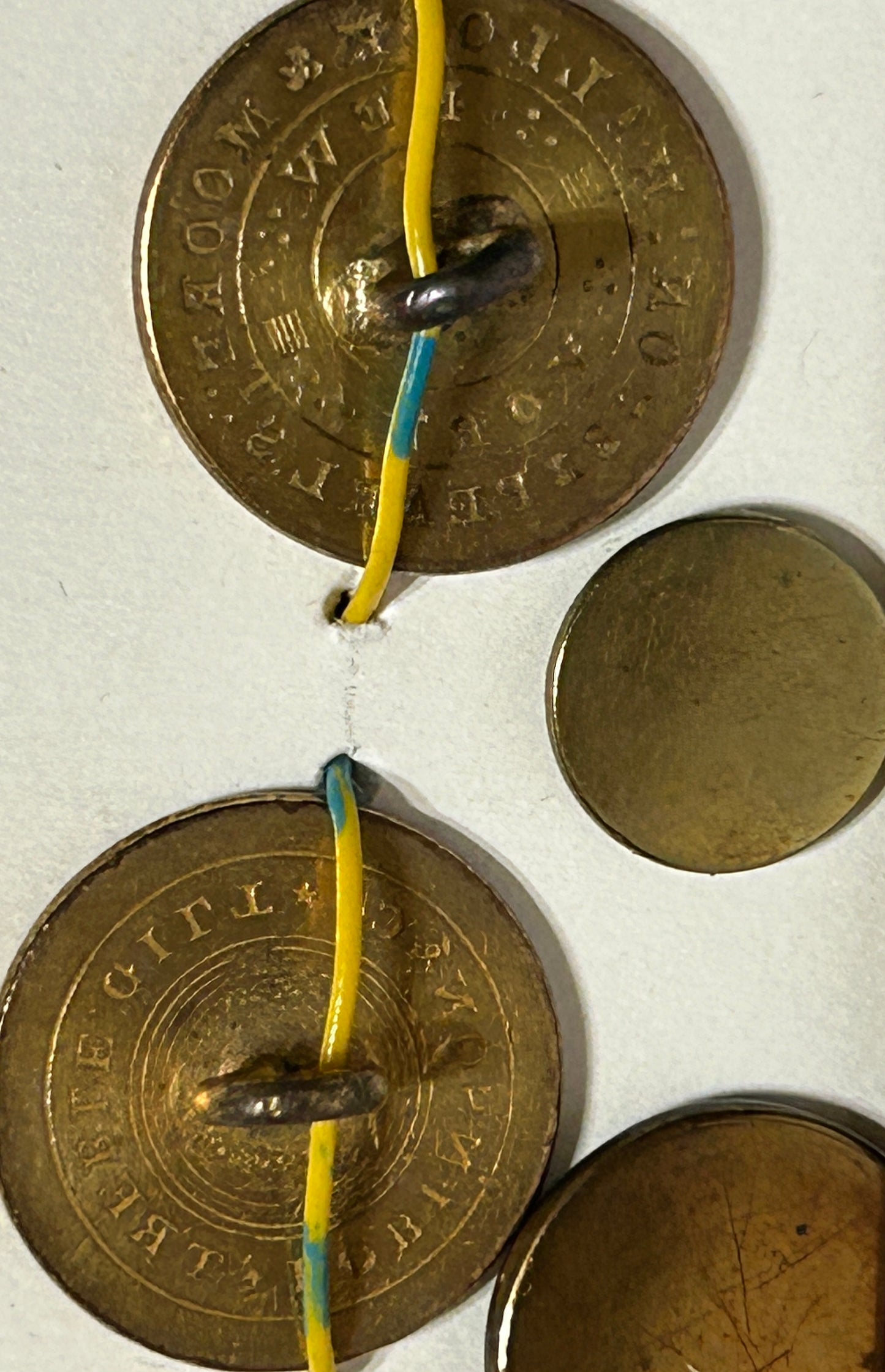 ANTIQUE GILT BUTTON COLLECTION 1800 -1865