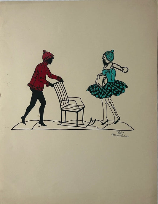 EVA SCHONBERG SILHOUETTE CUT OUT ART FROM 1920'S
