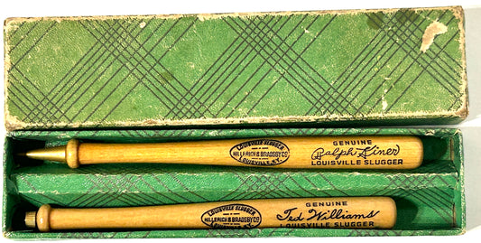 TED WILLIAMS AND RALPH KINER LOUISVILLE SLUGGER PEN AND PENCIL