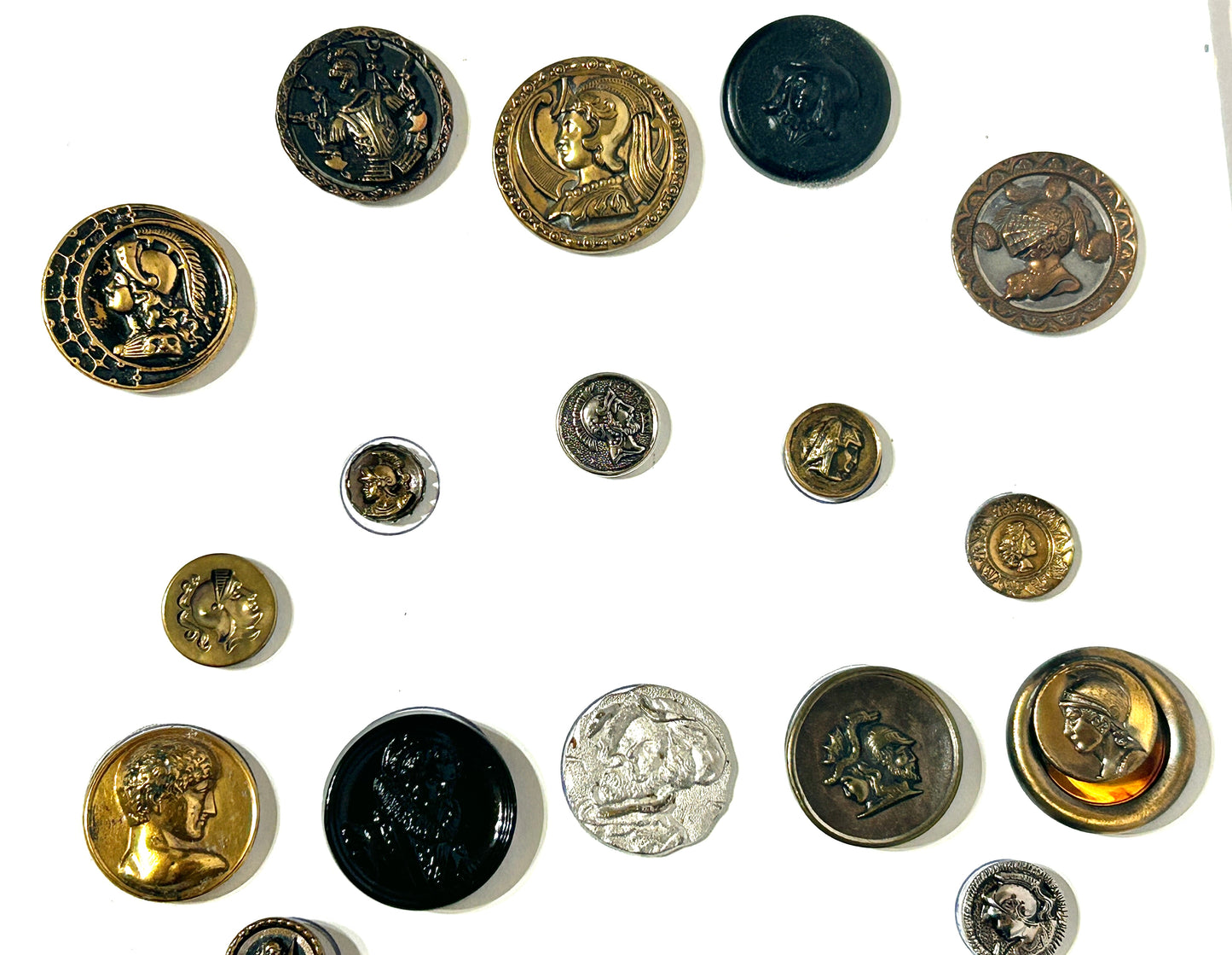 ANTIQUE MAN HEADED BUTTONS