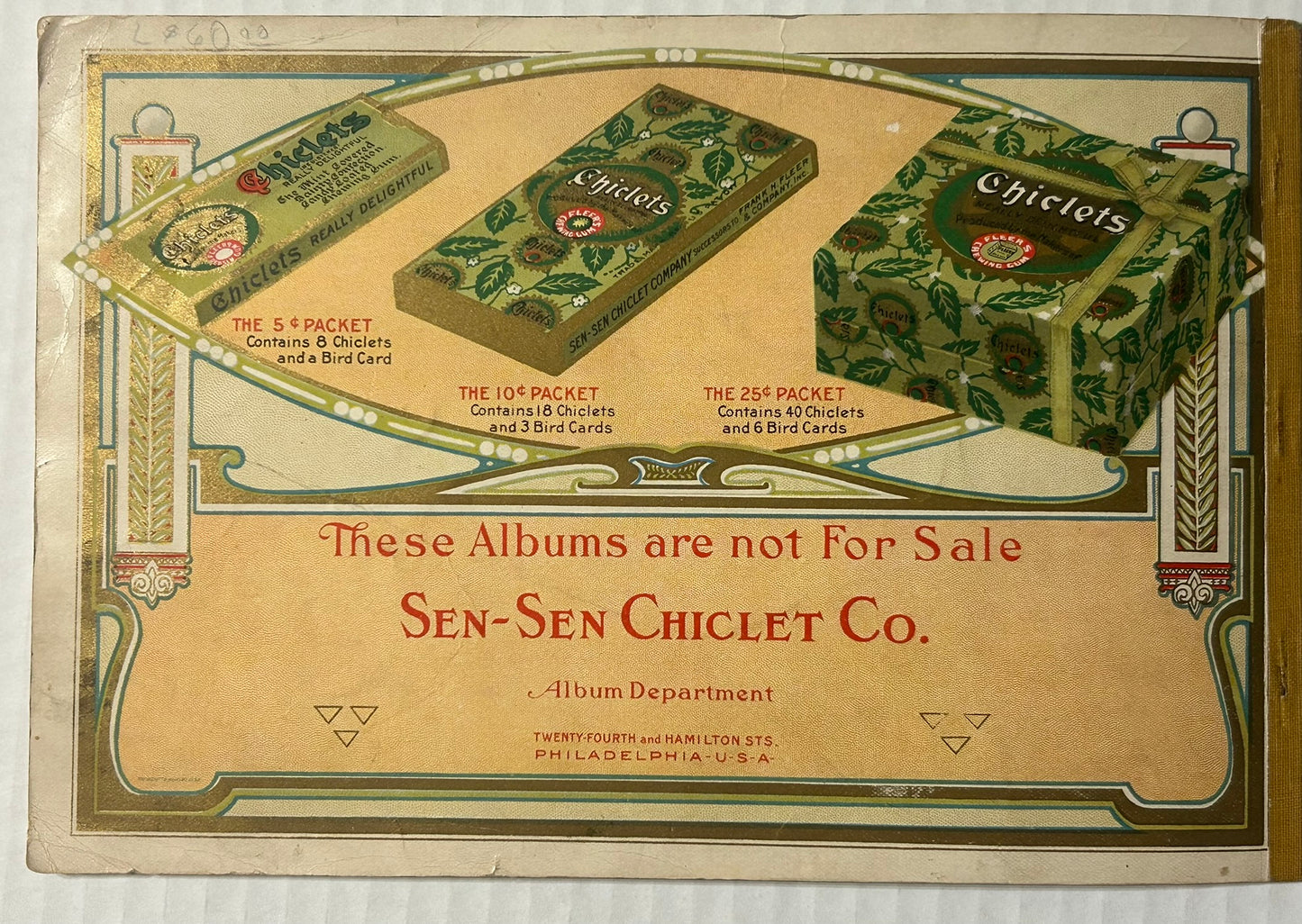 CHICLETS GUM ANTIQUE ADVERTISING ALBUM OF AMERICAN BIRDS