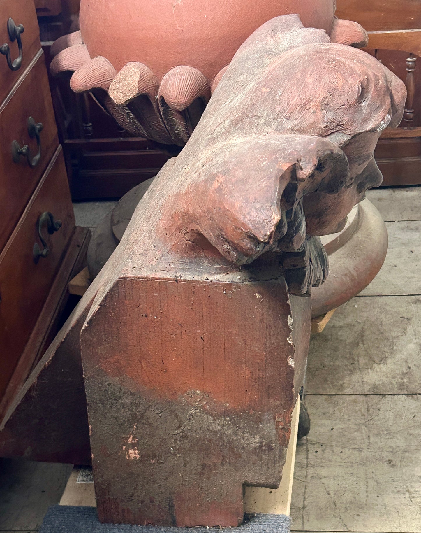 ANTIQUE TERRA COTTA BUILDING CHERUB