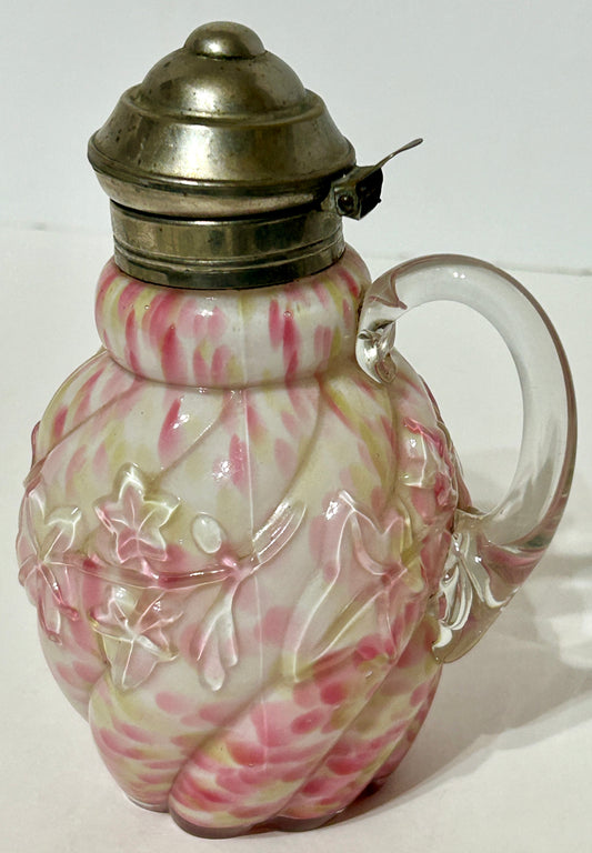 NORTHWOOD GLASS ROYAL OAK SPATTER GLASS SYRUP