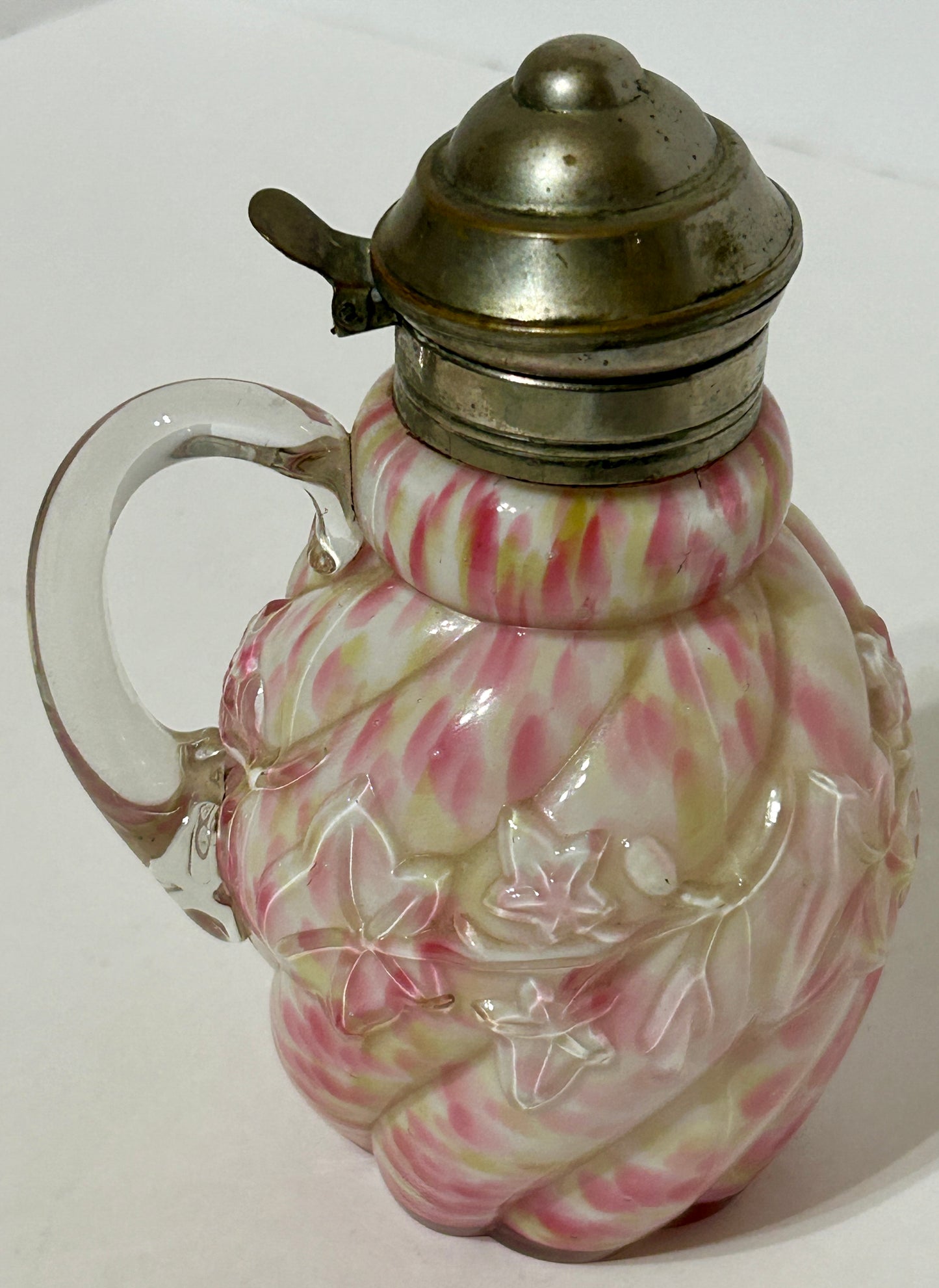 NORTHWOOD GLASS ROYAL OAK SPATTER GLASS SYRUP