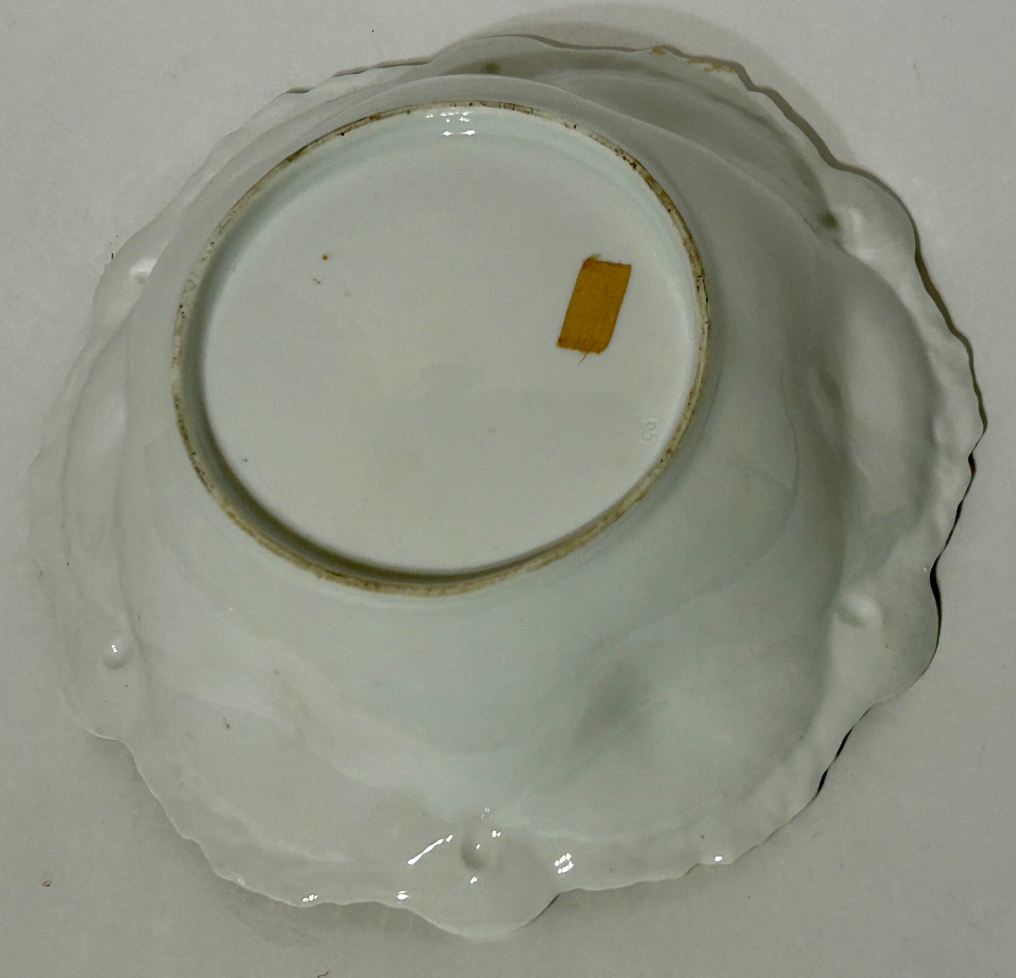 PRUSSIA TURKEY IN LANDSCAPE DECORATED ANTIQUE BOWL