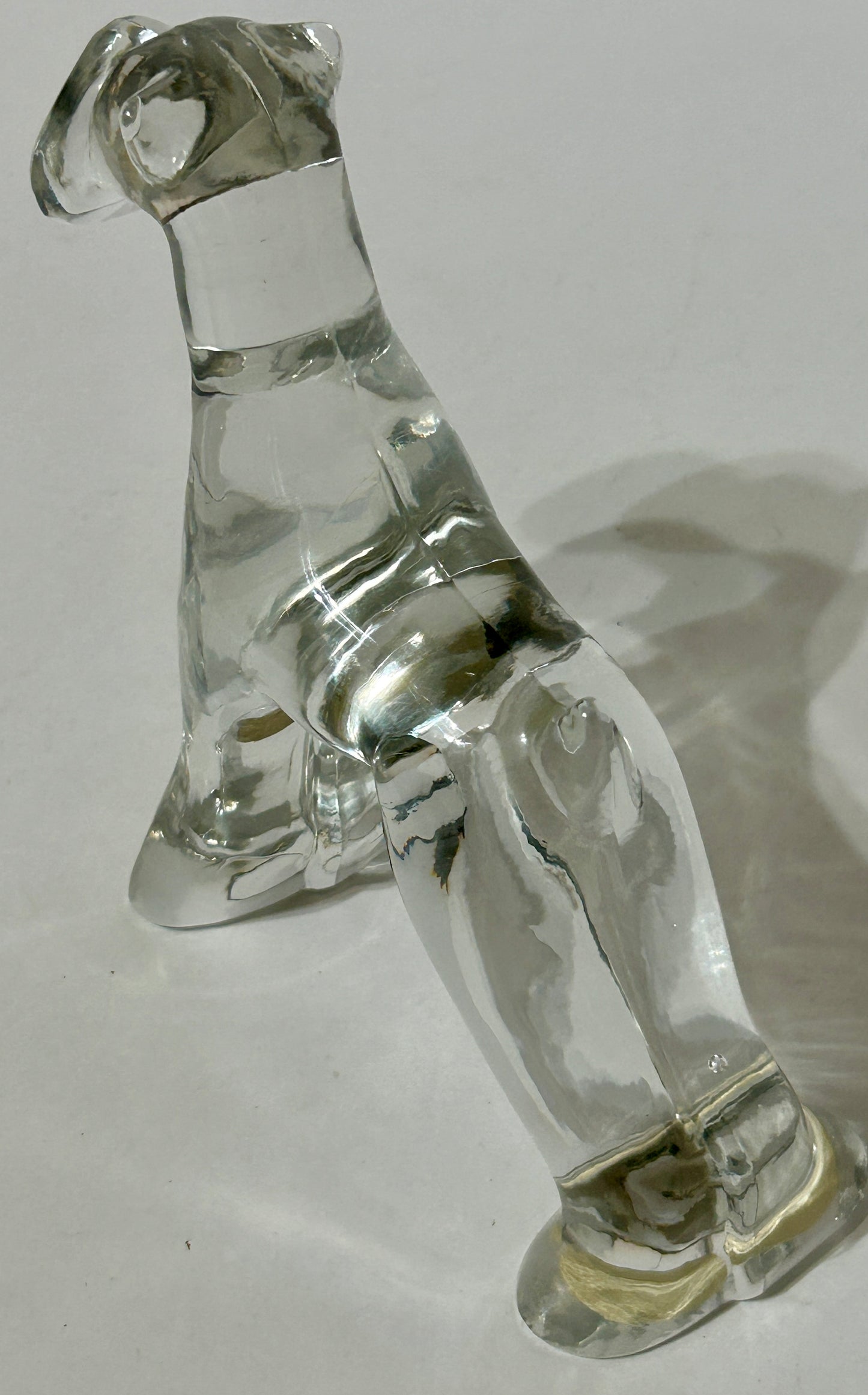 HEISEY GLASS AIREDALE TERRIER DOG