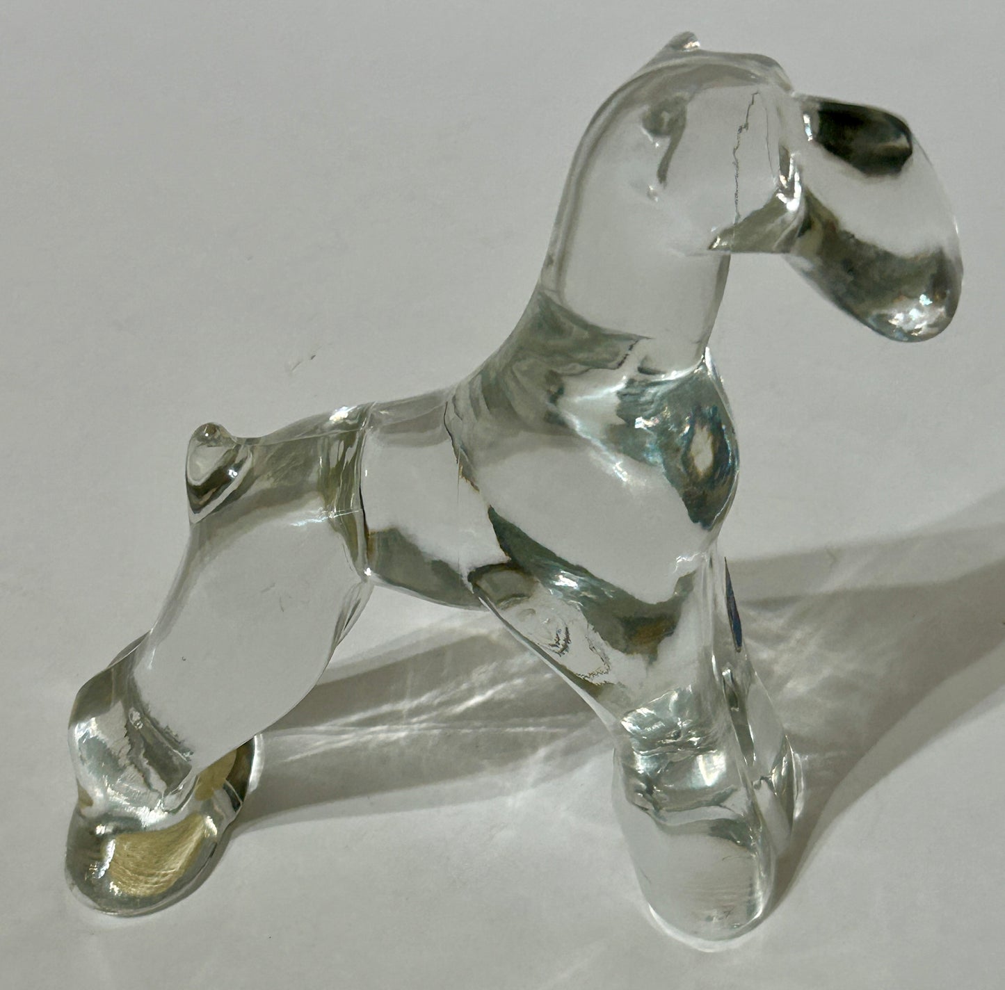 HEISEY GLASS AIREDALE TERRIER DOG