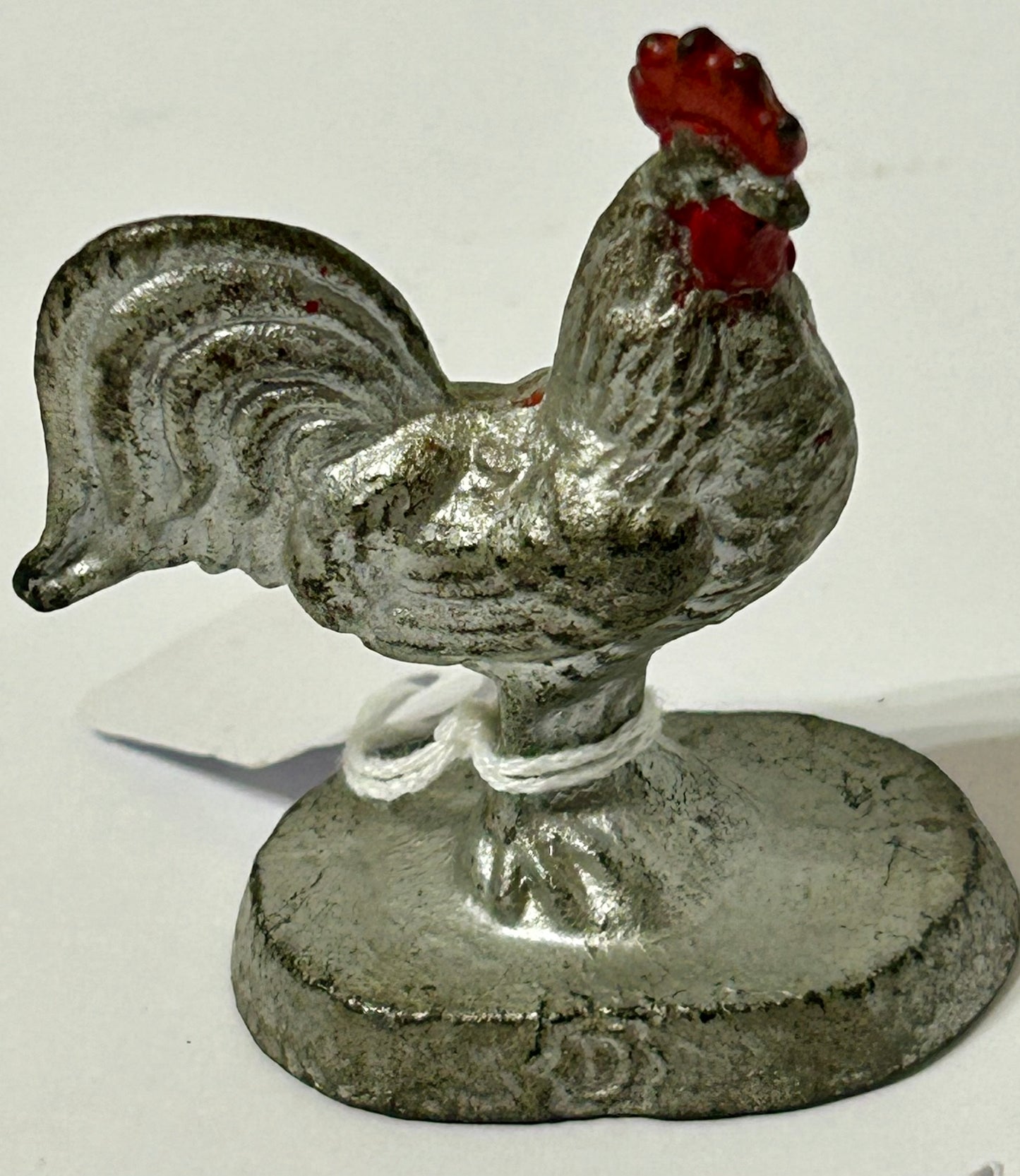 ROOSTER FIGURAL IRON DECATUR ADVERTISING ANTIQUE PAPERWEIGHT
