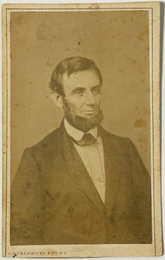ABRAHAM LINCOLN ANTIQUE 1800'S PHOTOGRAPH CDV SIZE