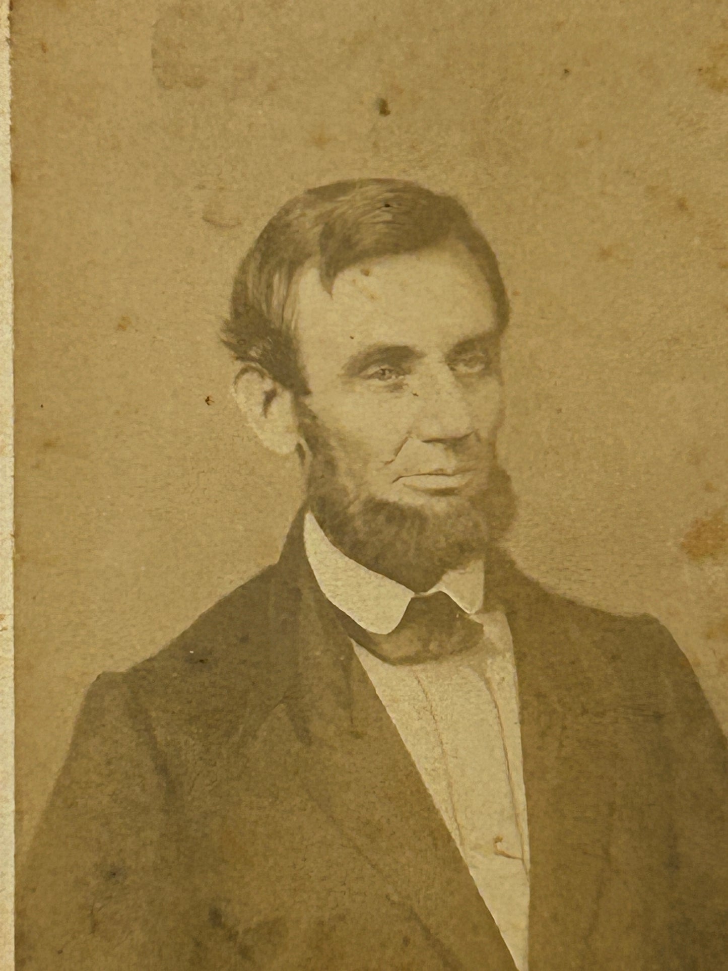 ABRAHAM LINCOLN ANTIQUE 1800'S PHOTOGRAPH CDV SIZE