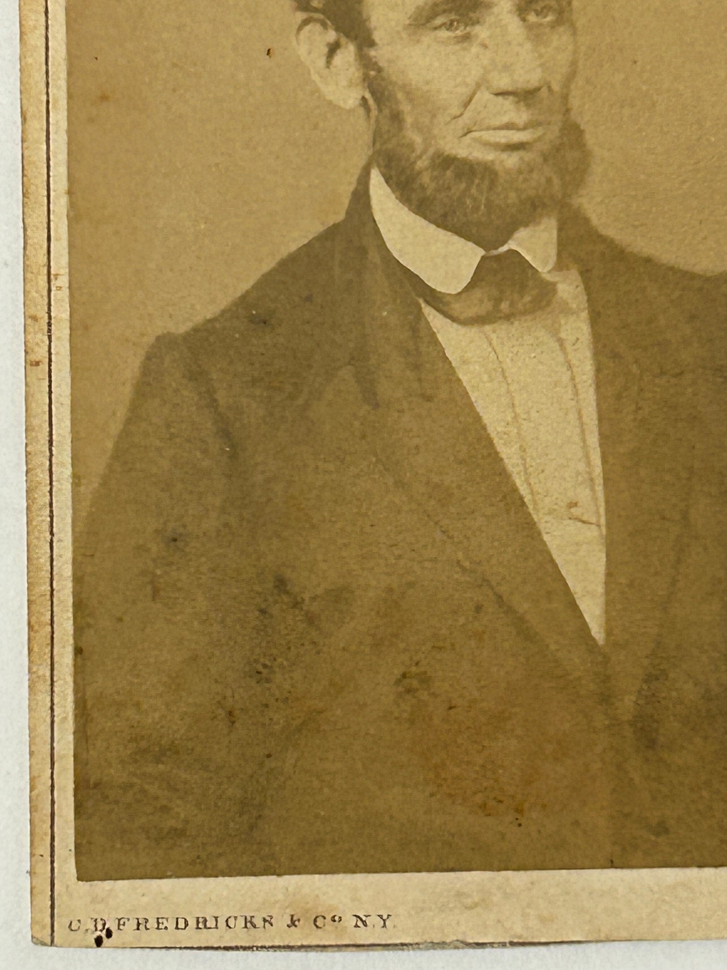 ABRAHAM LINCOLN ANTIQUE 1800'S PHOTOGRAPH CDV SIZE