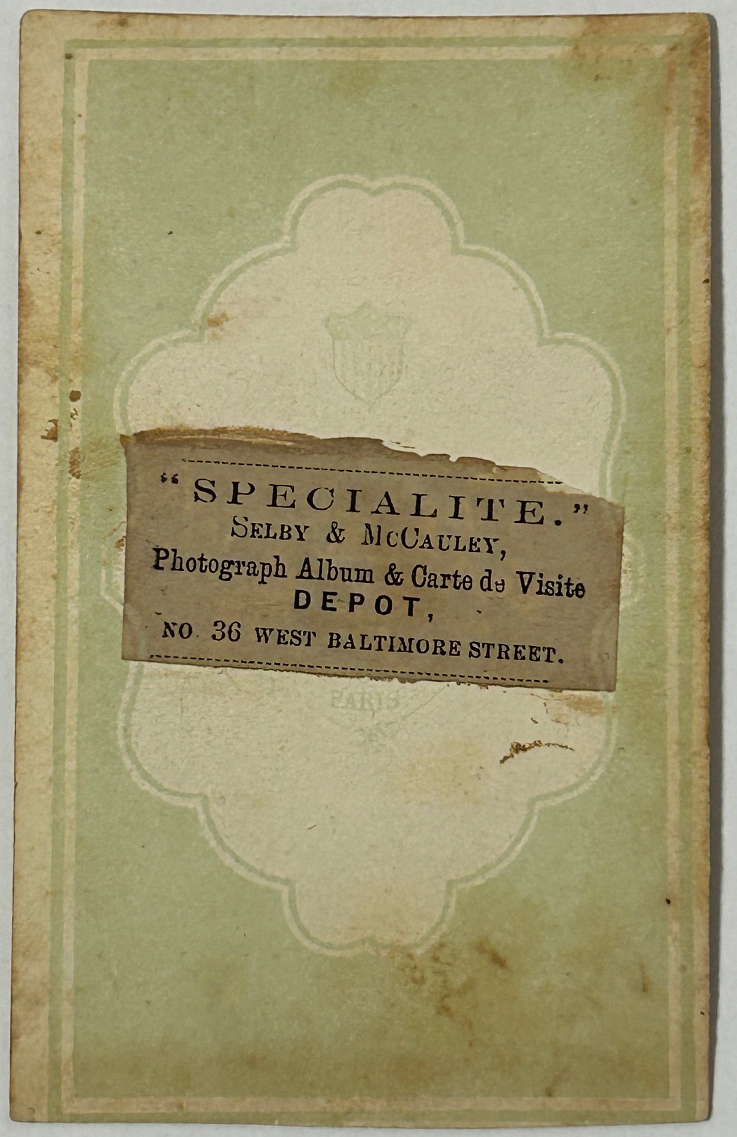 ABRAHAM LINCOLN ANTIQUE 1800'S PHOTOGRAPH CDV SIZE