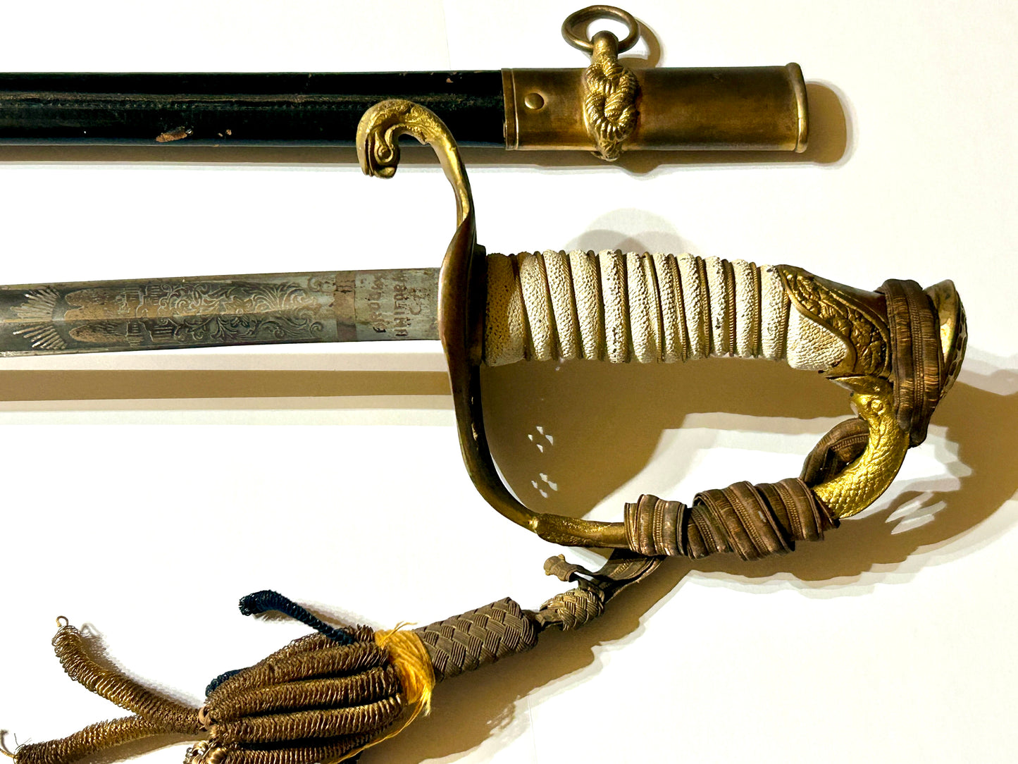 NAVY OFFICER SWORD AMERICAN 1852 MODEL INSCRIBED