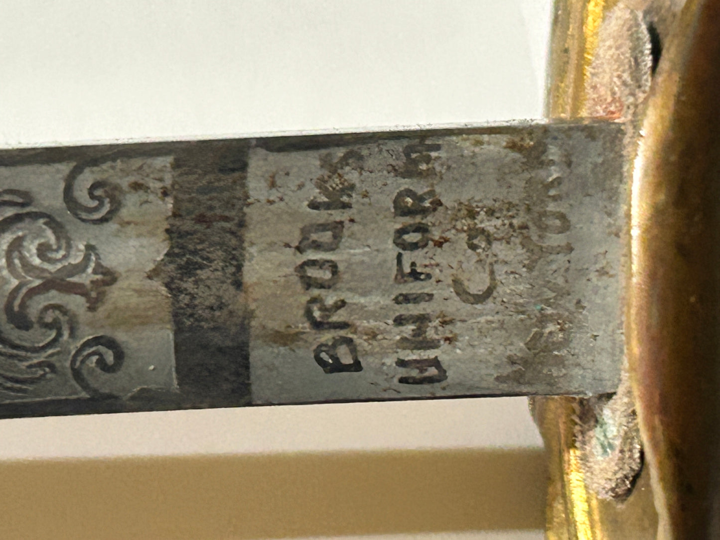 NAVY OFFICER SWORD AMERICAN 1852 MODEL INSCRIBED