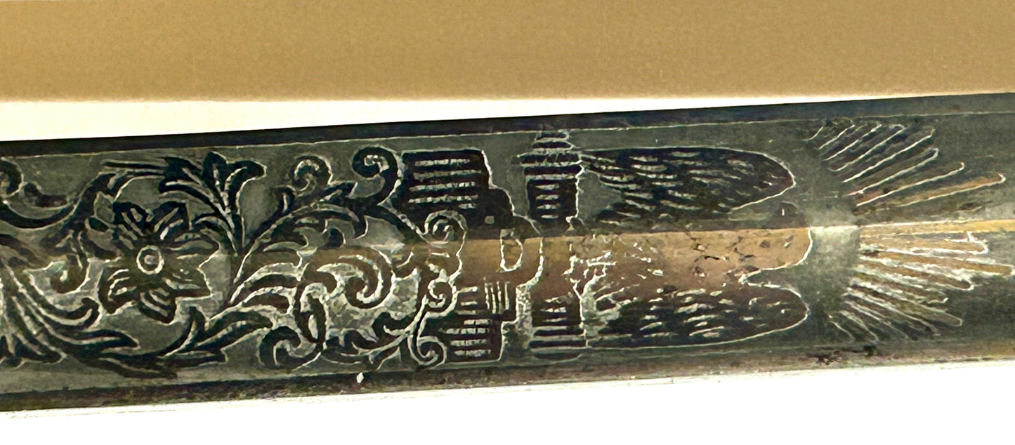 NAVY OFFICER SWORD AMERICAN 1852 MODEL INSCRIBED