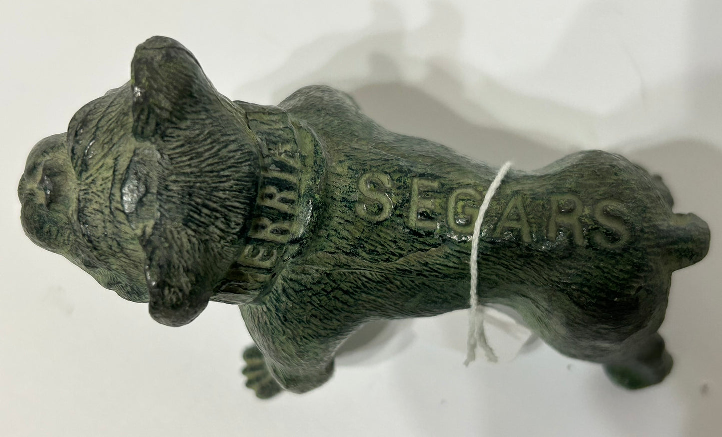 CIGARS BULLDOG ADVERTISING FIGURAL ANTIQUE PAPERWEIGHT