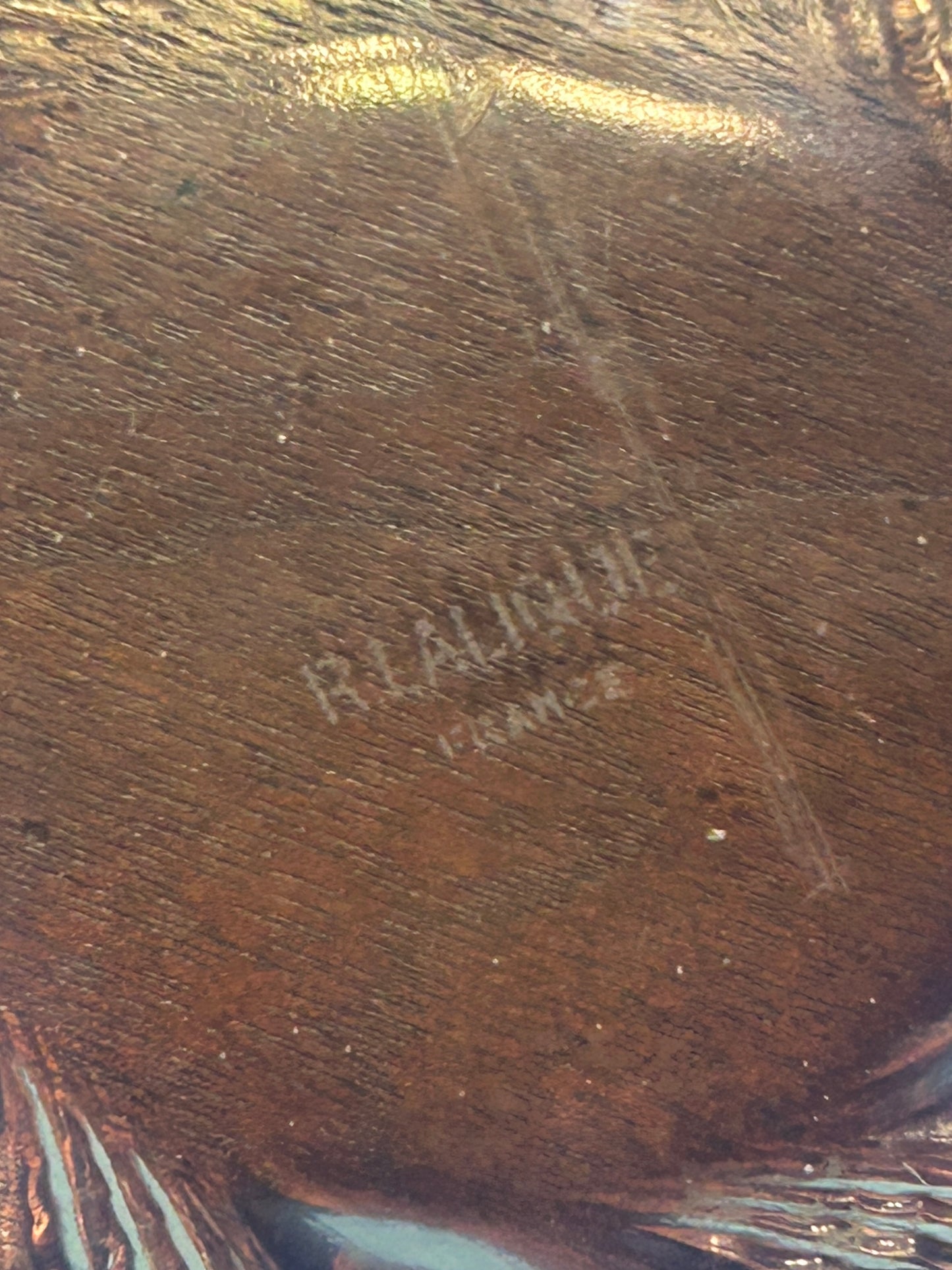 LALIQUE GLASS FLEURONS BLUE OPALESCENT AND CLEAR PLATE