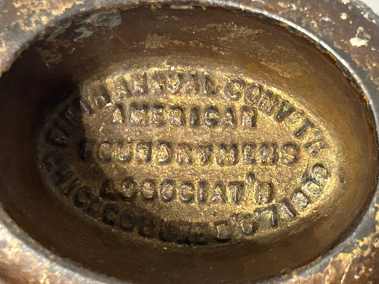 AMERICAN FOUNDRY MENS ASSOCIATION ADVERTISING CAST IRON HAT PAPERWEIGHT