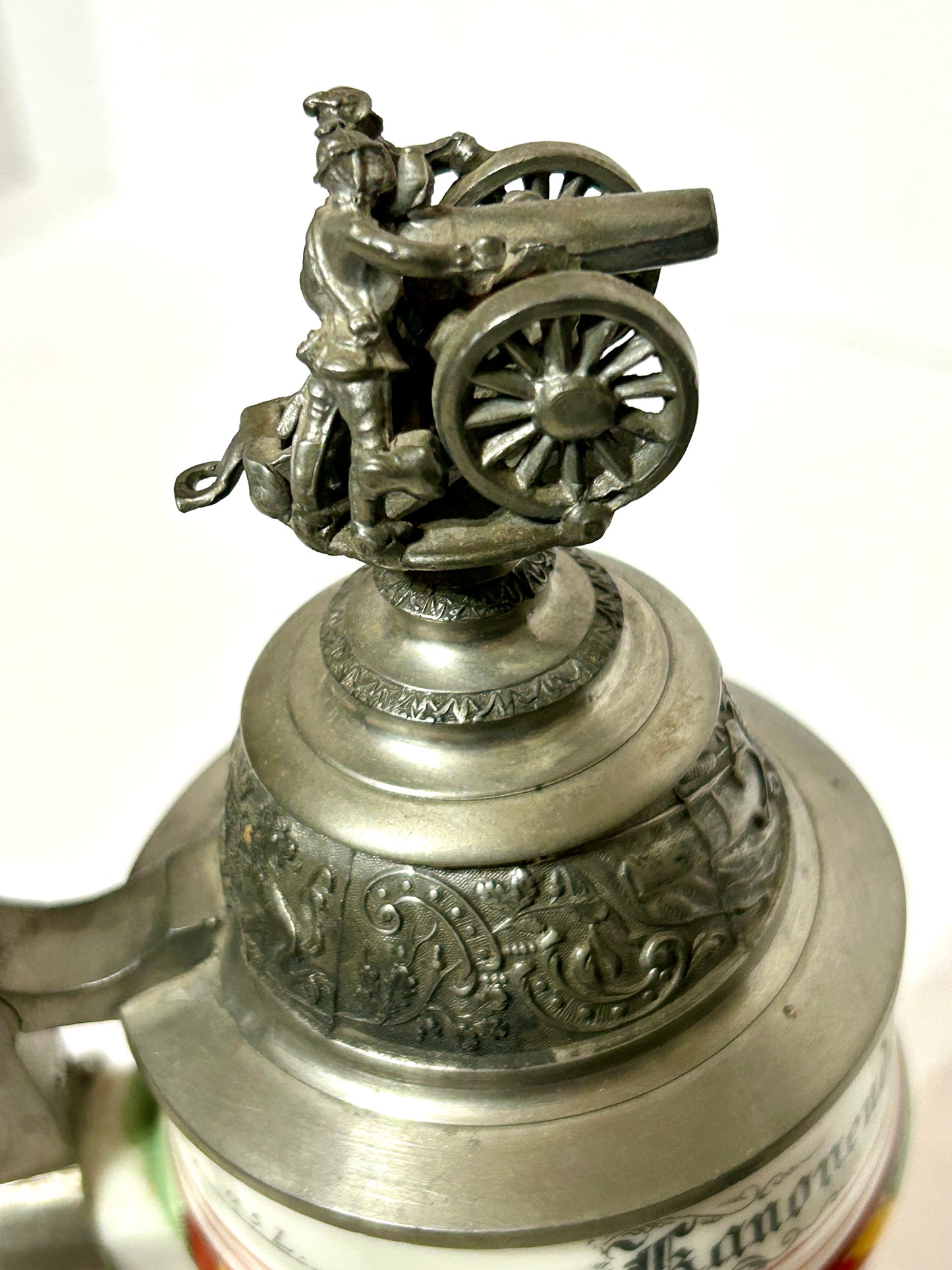 GERMAN REGIMENTAL 1904 STEIN WITH LITHOPANE BOTTOM