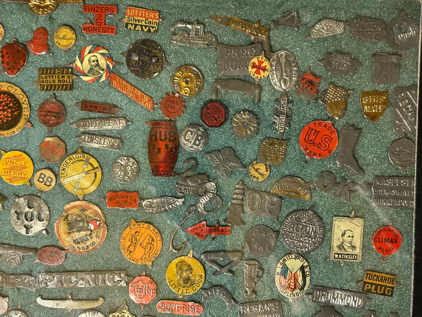 ANTIQUE TOBACCO TAGS LARGE COLLECTION