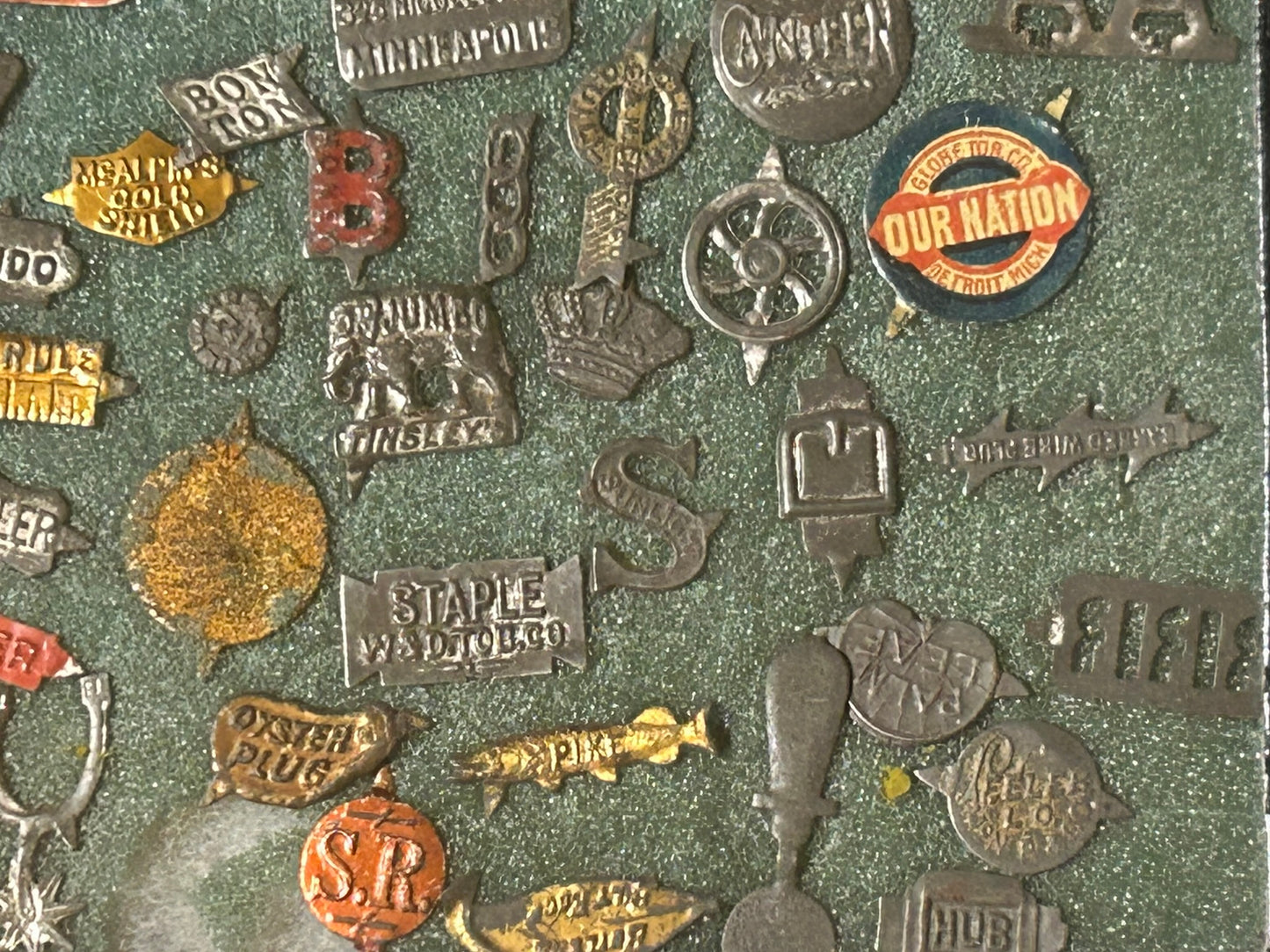 ANTIQUE TOBACCO TAGS LARGE COLLECTION