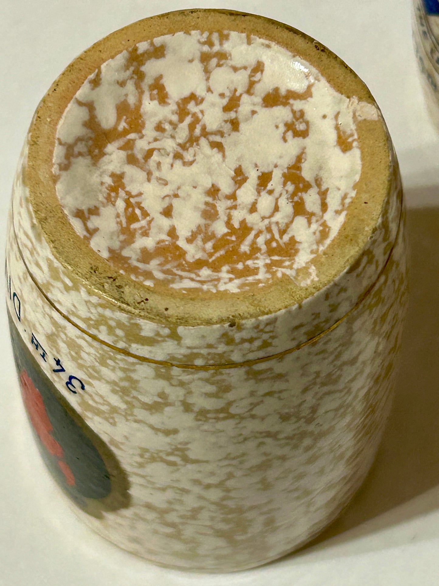 WWII 34TH DIVISION RED BULL 135TH INFANTRY SET OF FOUR CERAMIC TUMBLERS