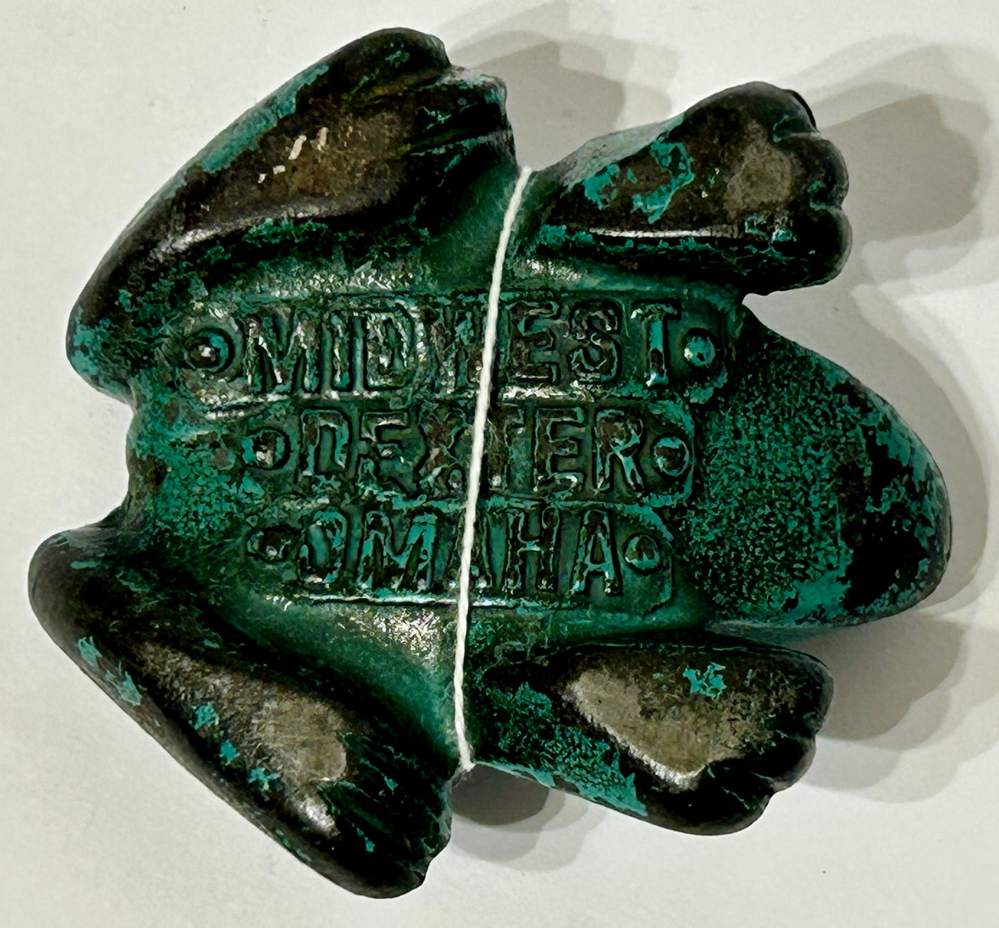 ADVERTISING CAST IRON FROG ADVERTISING DEXTER MIDWEST OMAHA