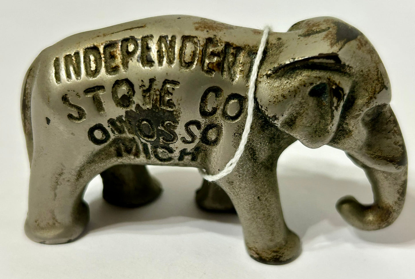 CAST IRON NICKLE PLATED ELEPHANT ADVERTISING UNDERFEED STOVES