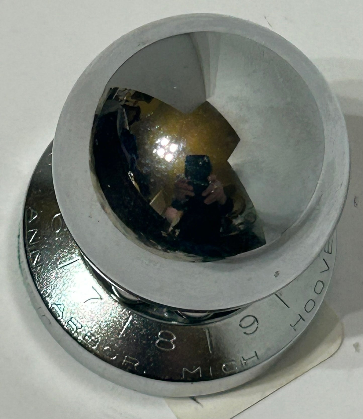 HOOVER BALL BEARING FIGURAL IRON ADVERTISING PAPERWEIGHT