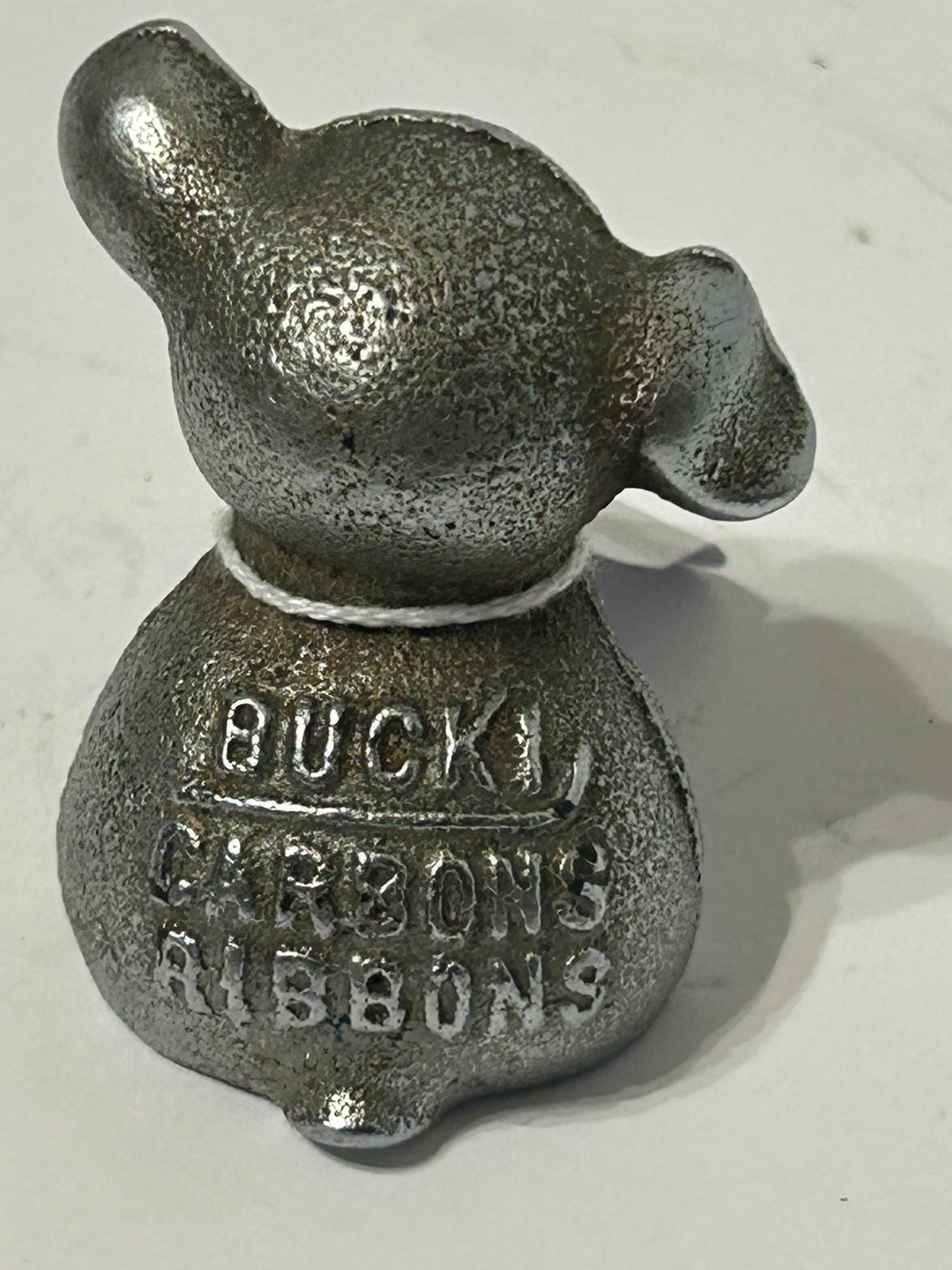 BUCKI CARBONS AND RIBBONS ADVERTISING DOG PAPERWEIGHT