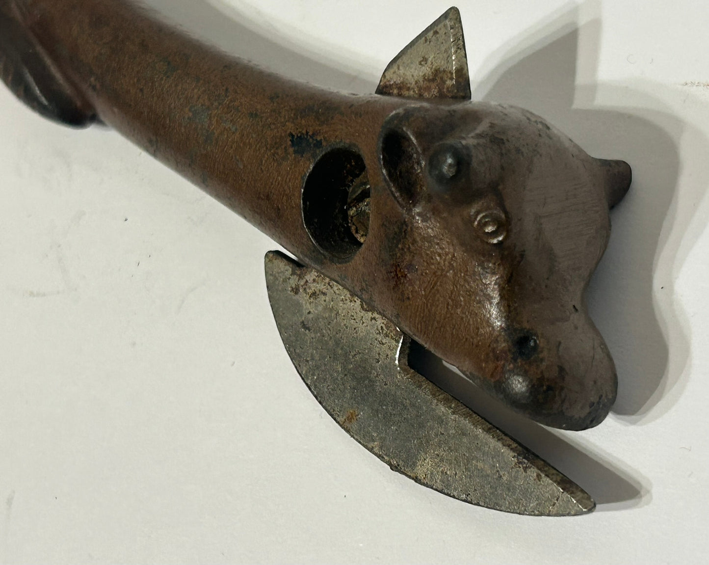IRON FIGURAL BULL ANTIQUE CAN OPENER