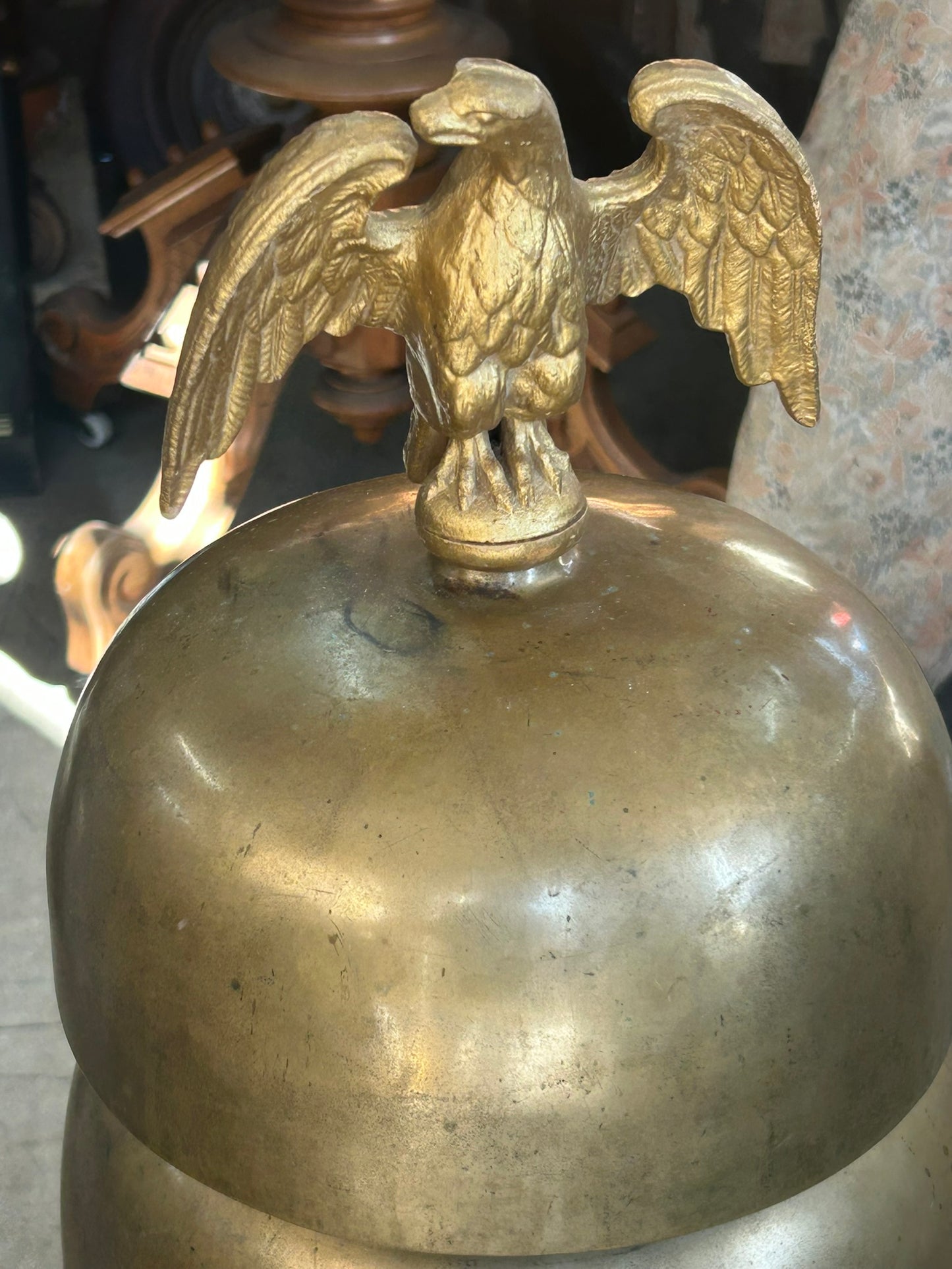 TRIPLE GRADULATED ANTIQUE BRONZE BELL GONG