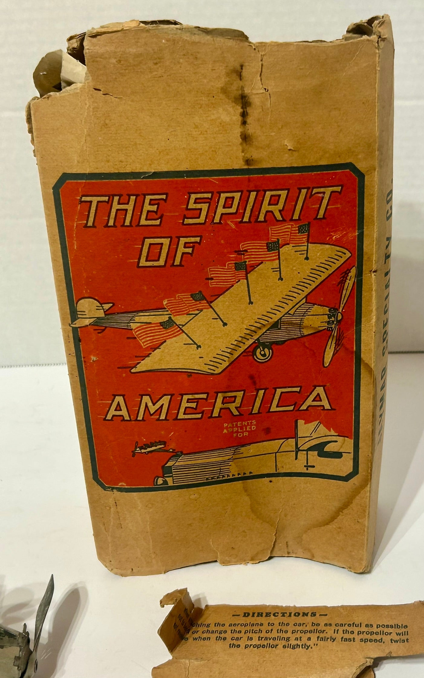RADIATOR SPIRIT OF AMERICA AIRPLANE SHAPE FLAG HOLDER
