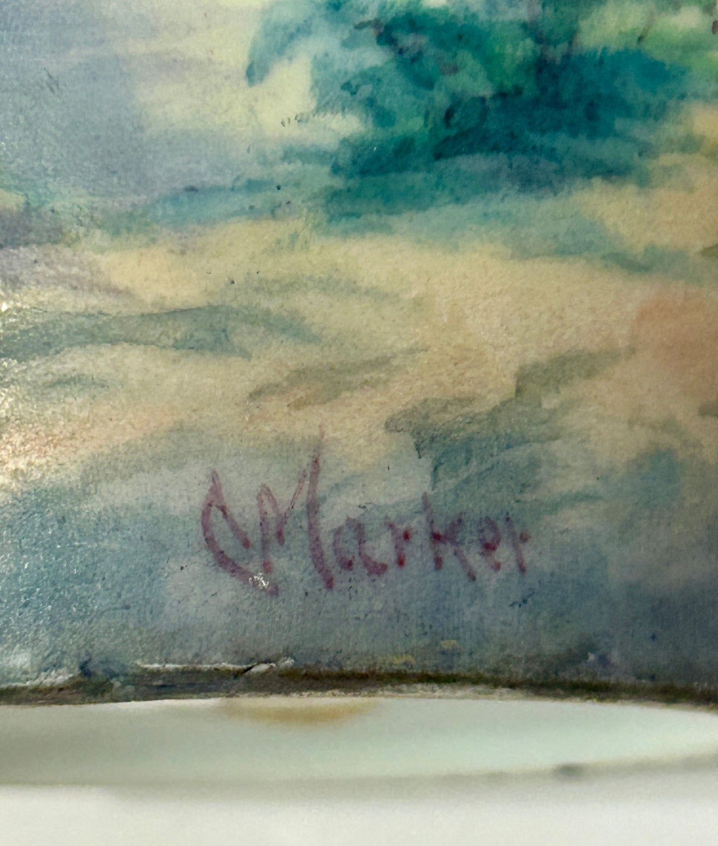 PICKARD VELUM FINISH SCENIC VASE ARTIST SIGNED